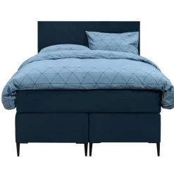 Boxspring Liv egaal - blauw - 120x200 cm - slanke poot