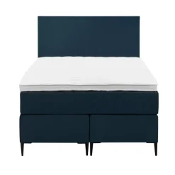 Boxspring Liv egaal - blauw - 120x200 cm - slanke poot