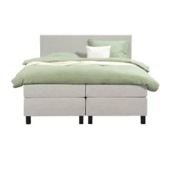 Boxspring Liv egaal - ecru - 160x200 cm - vierkante poot