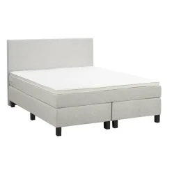 Boxspring Liv egaal - ecru - 140x200 cm - vierkante poot