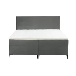 Boxspring Liv egaal - grijs - 180x200 cm - slanke poot
