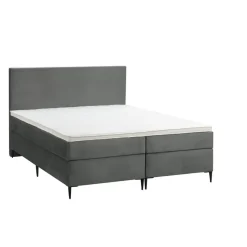 Boxspring Liv egaal - grijs - 180x200 cm - slanke poot