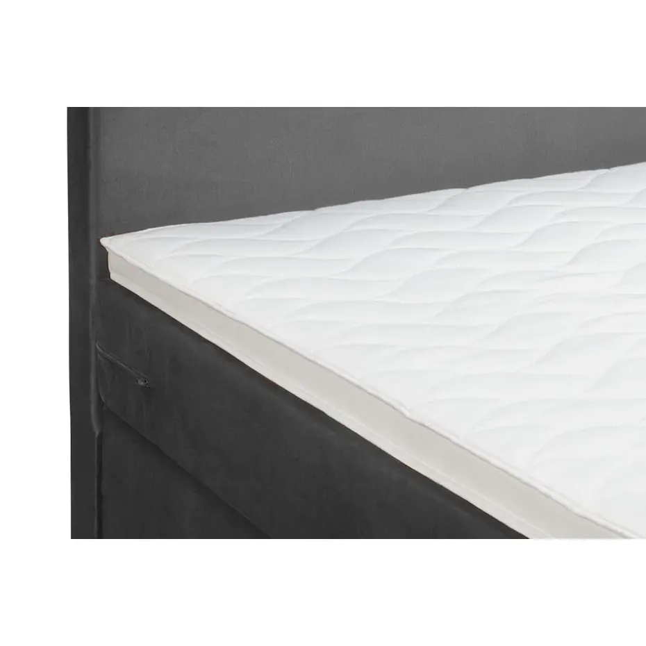 Boxspring Liv egaal - grijs - 180x200 cm - slanke poot