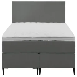Boxspring Liv egaal - grijs - 120x200 cm - slanke poot
