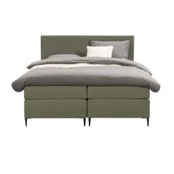 Boxspring Liv egaal - groen - 180x200 cm - slanke poot