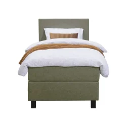 Boxspring Liv egaal - groen - 90x200 cm - vierkante poot