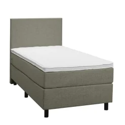 Boxspring Liv egaal - groen - 90x200 cm - ronde poot