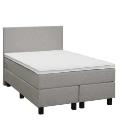Boxspring Liv egaal - lichtgrijs - 120x200 cm - vierkante poot