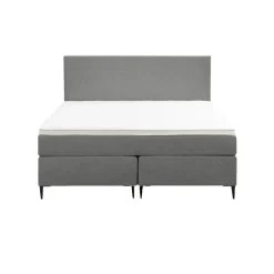 Boxspring Liv egaal - lichtgrijs - 140x200 cm - slanke poot