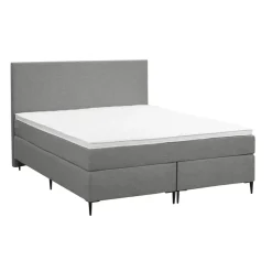 Boxspring Liv egaal - lichtgrijs - 140x200 cm - slanke poot