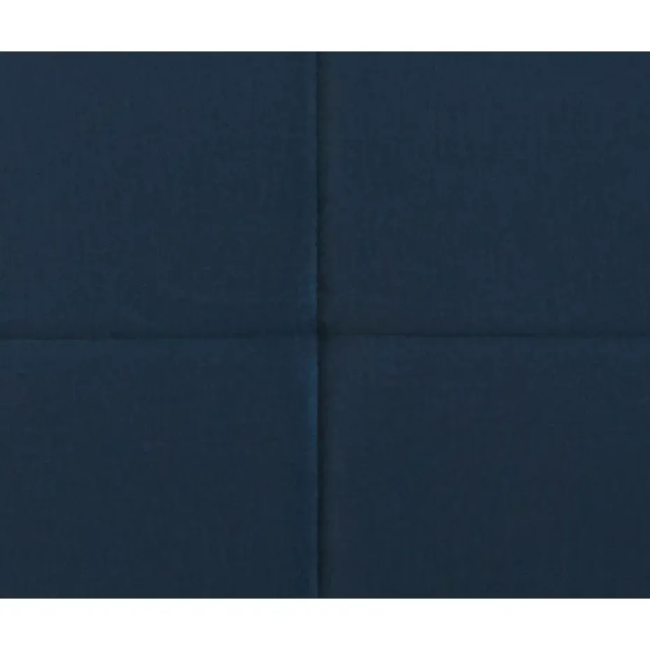Boxspring Liv geblokt - blauw - 120x200 cm - vierkante poot