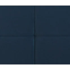 Boxspring Liv geblokt - blauw - 90x200 cm - vierkante poot