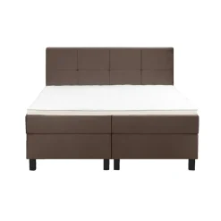 Boxspring Liv geblokt - bruin - 160x200 cm - vierkante poot