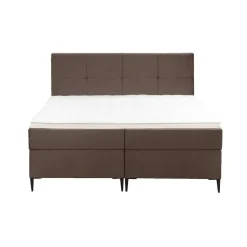 Boxspring Liv geblokt - bruin - 180x200 cm - slanke poot