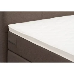 Boxspring Liv geblokt - donkerbruin - 90x200 cm - slanke poot