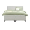 Boxspring Liv geblokt - ecru - 180x200 cm - slanke poot