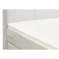 Boxspring Liv geblokt - ecru - 90x200 cm - slanke poot