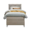 Boxspring Liv geruit - beige - 90x200 cm - slanke poot