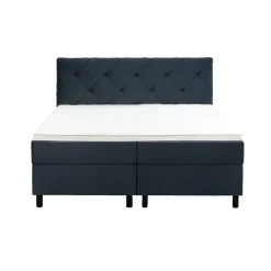Boxspring Liv geruit - blauw - 180x200 cm - ronde poot