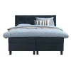 Boxspring Liv geruit - blauw - 160x200 cm - vierkante poot