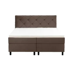 Boxspring Liv geruit - bruin - 160x200 cm - ronde poot