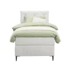 Boxspring Liv geruit - ecru - 90x200 cm - slanke poot