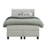 Boxspring Liv geruit - ecru - 120x200 cm - vierkante poot
