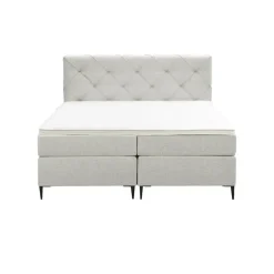 Boxspring Liv geruit - ecru - 160x200 cm - slanke poot