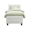 Boxspring Liv geruit - ecru - 90x200 cm - vierkante poot