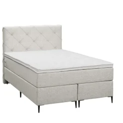 Boxspring Liv geruit - ecru - 120x200 cm - slanke poot