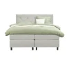 Boxspring Liv geruit - ecru - 160x200 cm - ronde poot