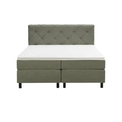 Boxspring Liv geruit - groen - 160x200 cm - ronde poot
