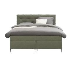 Boxspring Liv geruit - groen - 180x200 cm - slanke poot