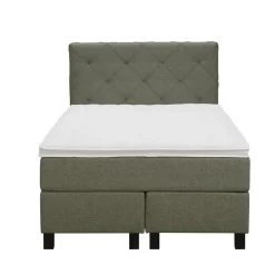 Boxspring Liv geruit - groen - 120x200 cm - vierkante poot