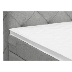 Boxspring Liv geruit - lichtgrijs - 180x200 cm - ronde poot