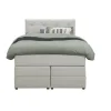 Boxspring met opbergruimte Liv geruit - ecru - 120x200 cm