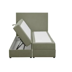 Boxspring met opbergruimte Liv egaal - groen - 120x200 cm