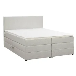 Boxspring met opbergruimte Liv egaal - ecru - 160x200 cm