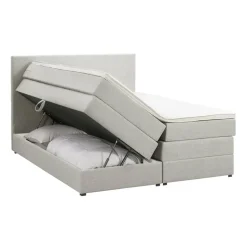 Boxspring met opbergruimte Liv egaal - ecru - 160x200 cm