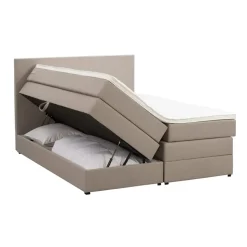 Boxspring met opbergruimte Liv egaal - beige - 140x200 cm