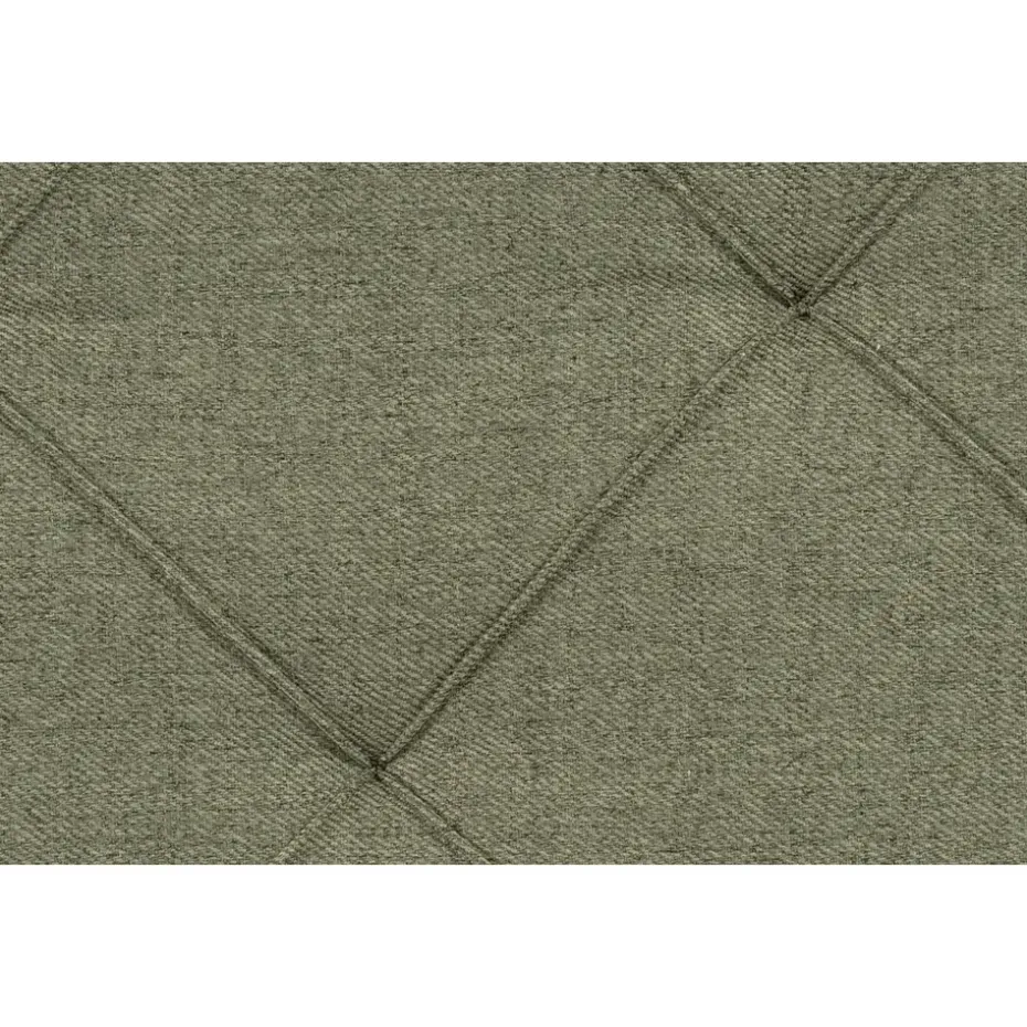 Boxspring met opbergruimte en voetbord Liv geruit - groen - 140x200cm