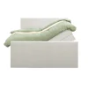 Boxspring met opbergruimte en voetbord Liv egaal - ecru - 160x200cm