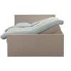 Boxspring met opbergruimte en voetbord Liv egaal - beige - 160x200cm