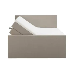 Boxspring met opbergruimte en voetbord Liv egaal - beige - 160x200cm
