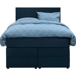 Boxspring met opbergruimte Liv egaal - blauw - 120x200 cm