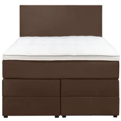 Boxspring met opbergruimte Liv egaal - bruin - 120x200 cm