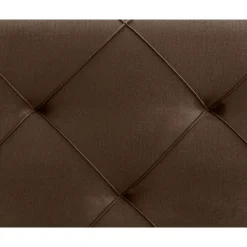 Boxspring met opbergruimte en voetbord Liv geruit - bruin - 140x200cm