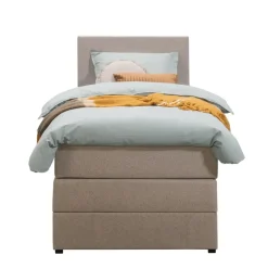 Boxspring met opbergruimte Liv egaal - beige - 90x200 cm