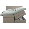 Boxspring met opbergruimte Liv egaal - beige - 160x200 cm