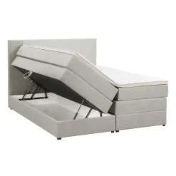 Boxspring met opbergruimte Liv egaal - ecru - 140x200 cm